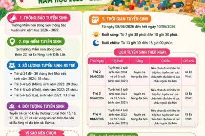 🏫🏫🏫THÔNG BÁO TUYỂN SINH NĂM HỌC 2026 – 2027 🏫🏫🏫
